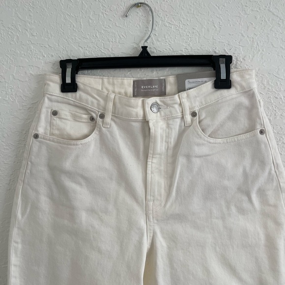 Everlane The High Rise Straight Denim Jeans in White Size 29 - Picture 5 of 8